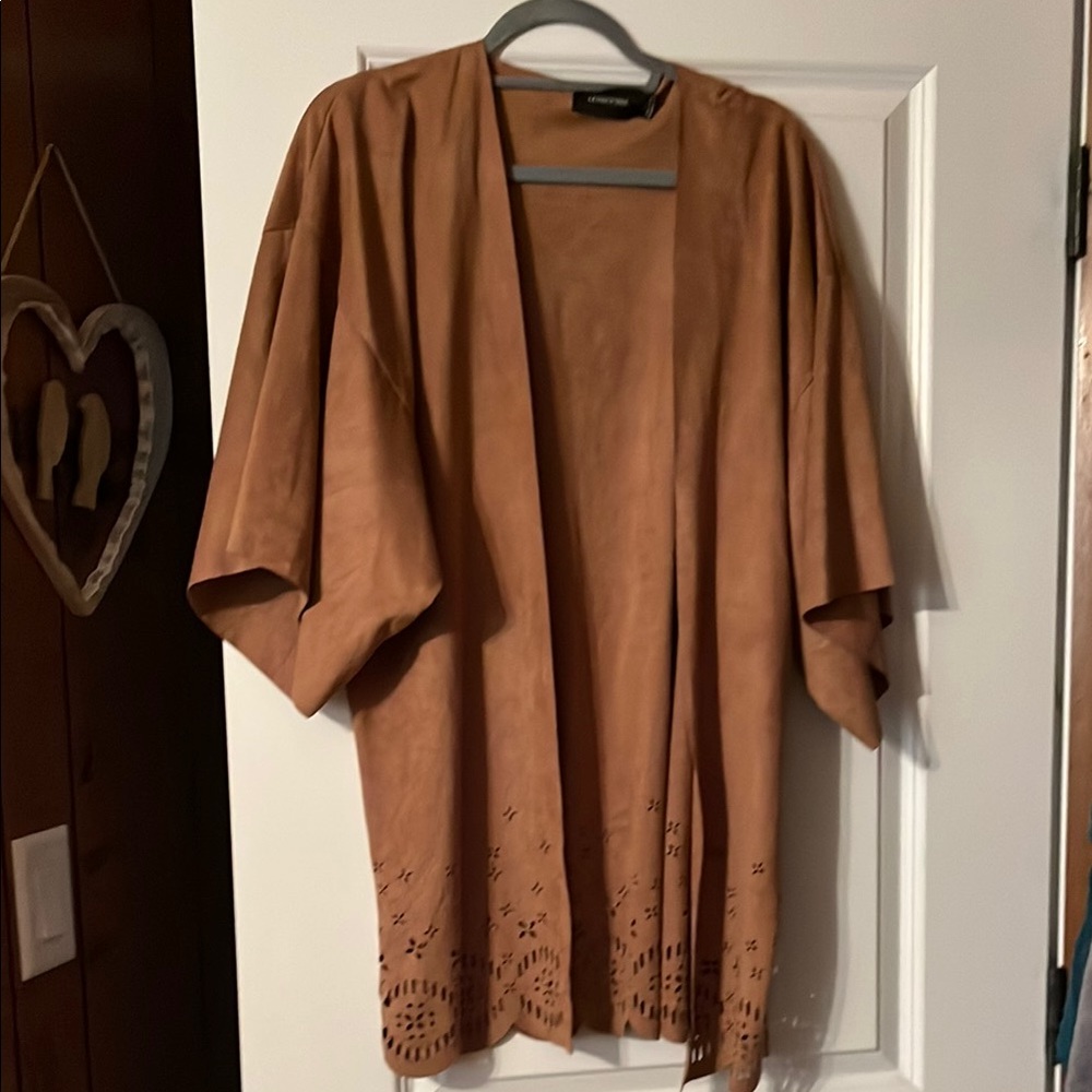 Brown Open Front Kimono